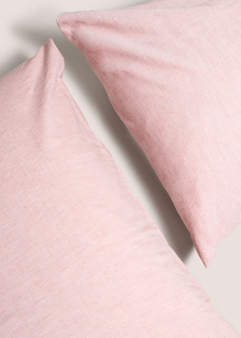 Pink Washed Cotton Fitted Sheet Bundle - Single Image 3