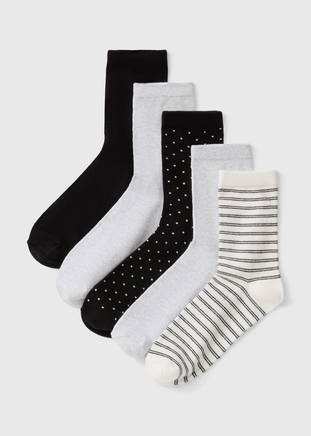 5 Pack Stripe & Spot Socks - One Size Image 1