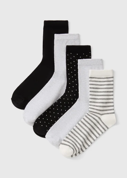 5 Pack Stripe & Spot Socks - One Size Image 1
