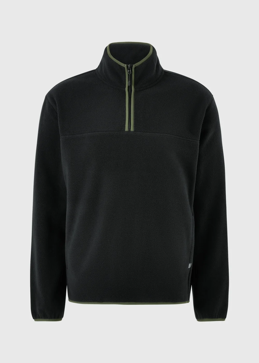 Black Half Zip Fleece - S Image 3