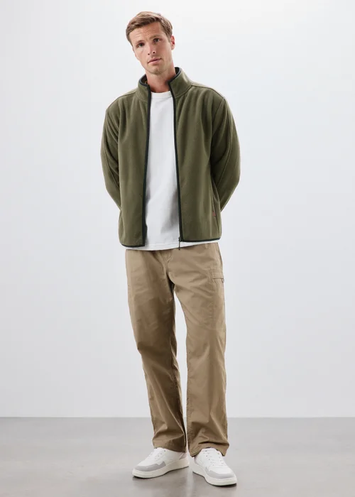 Khaki Full Zip Fleece - S Image 1