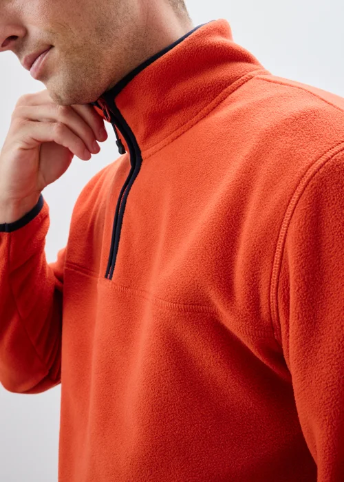 Orange Half Zip Fleece - S Image 3