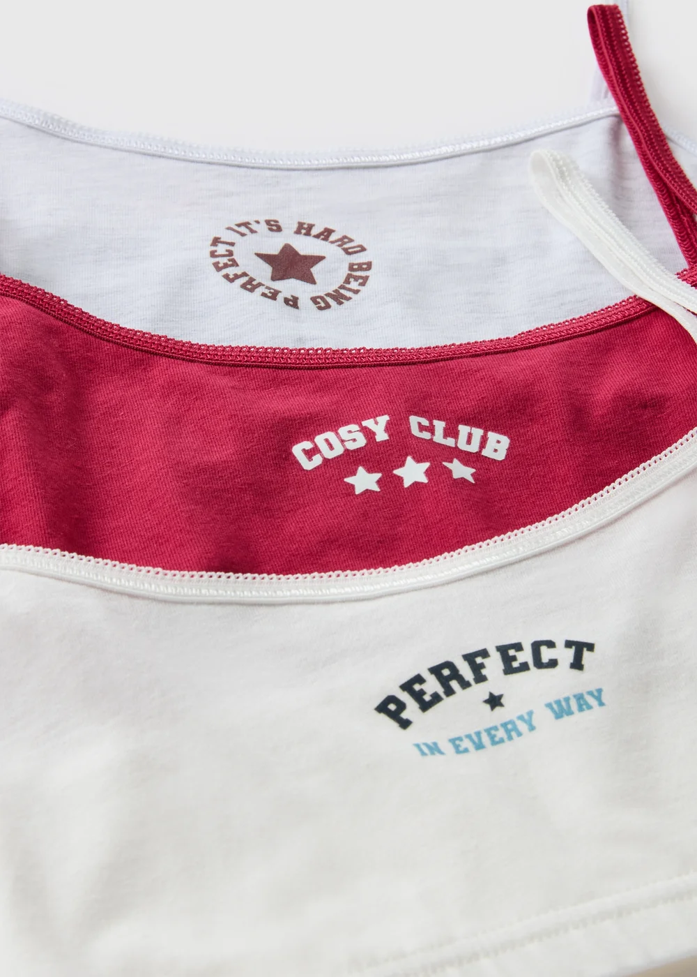 3 Pack Red Preppy Crop Tops (6-14yrs) - 14 Yrs Image 2