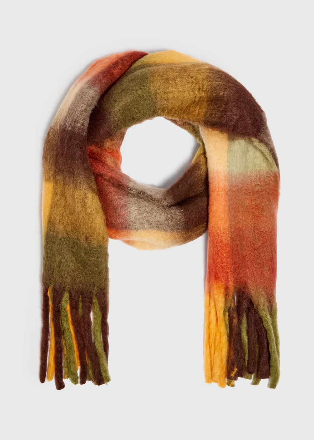 Multi Colour Brushed Scarf - One Size Image 1