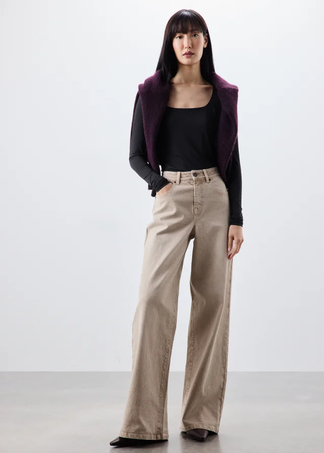 Black Low Neck Top