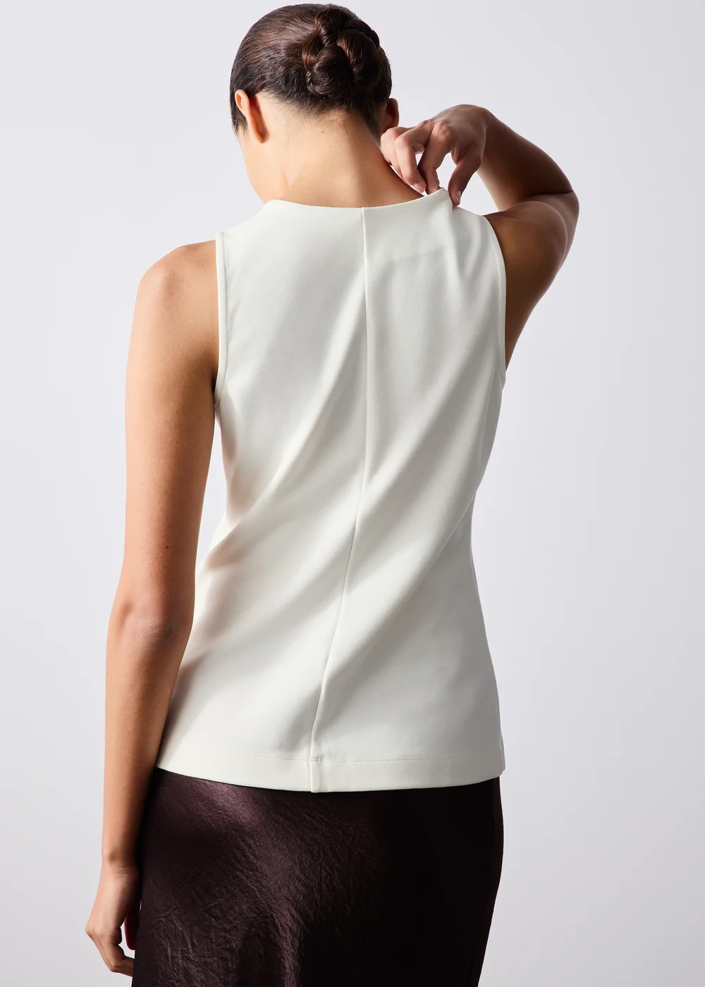White V-Neck Button Co-Ord Waistcoat - 8 Image 2