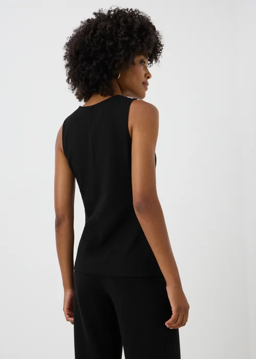 Black V-Neck Button Co-Ord Waistcoat - 8 Image 2