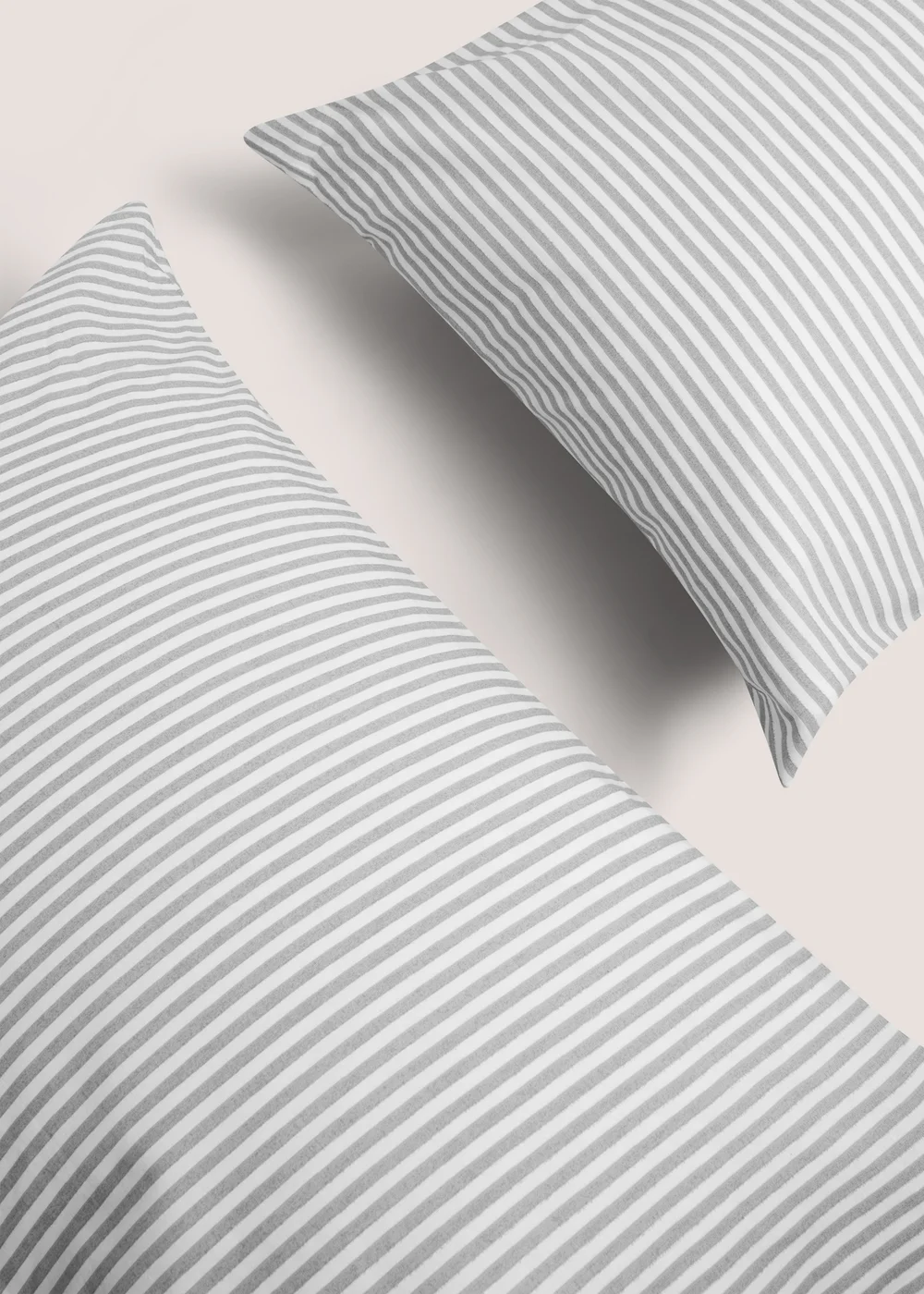 Grey Striped Cotton Sheet Bundle - Single Image 2