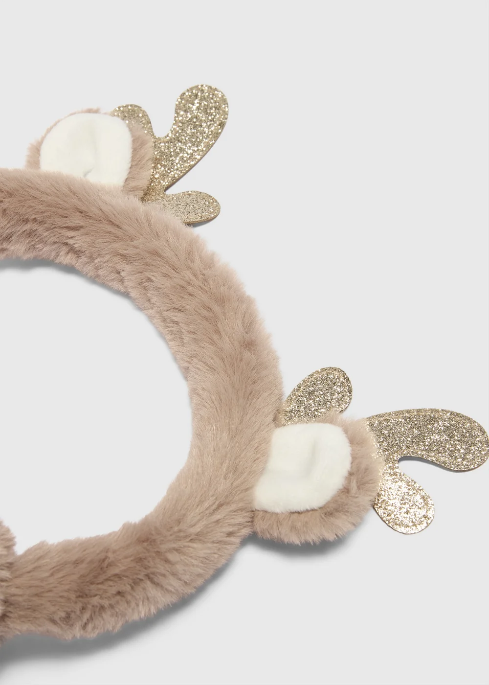 Girls Brown Reindeer Earmuffs - One Size Image 2