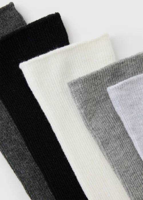 5 Pack Ribbed Socks - One Size Image 2