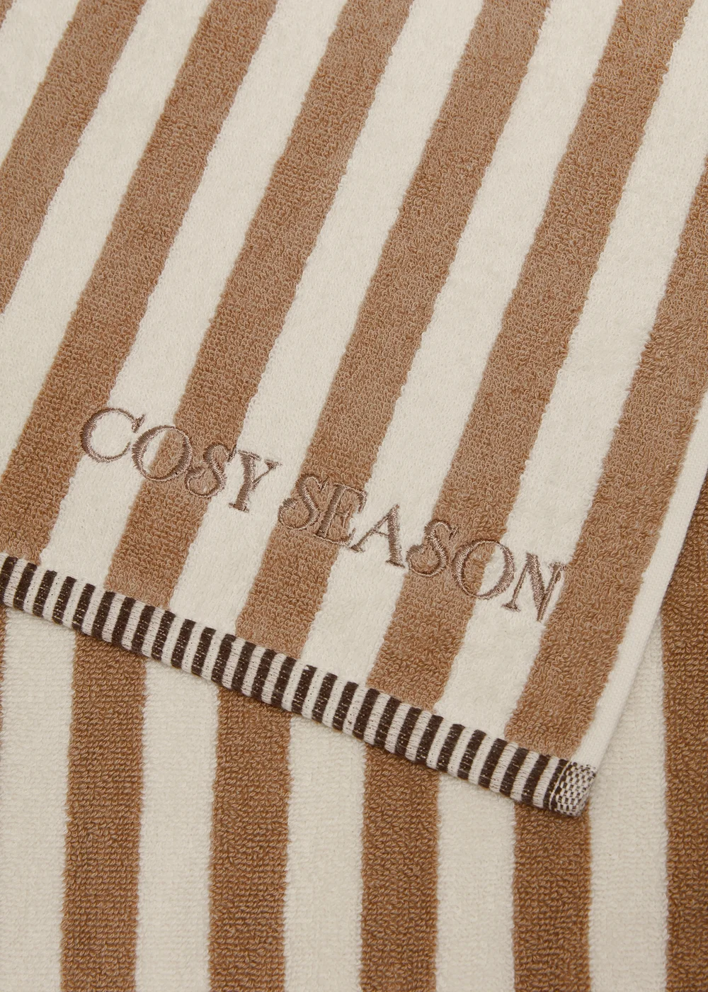 2 Pack Brown Stripe Hand Towel - Hand Towel Image 2