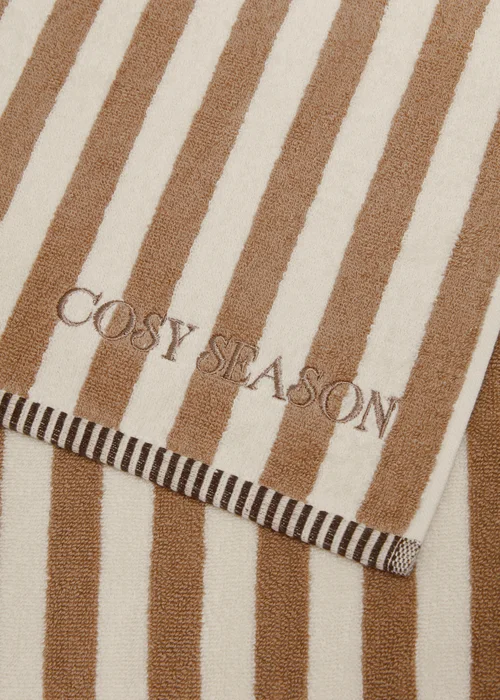 2 Pack Brown Stripe Hand Towel - Hand Towel Image 2