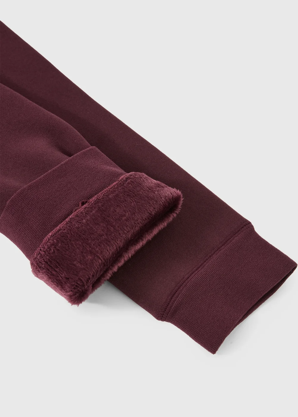 Girls Burgundy Push Lined Leggings (8-13yrs) - 8-9 yrs Image 2