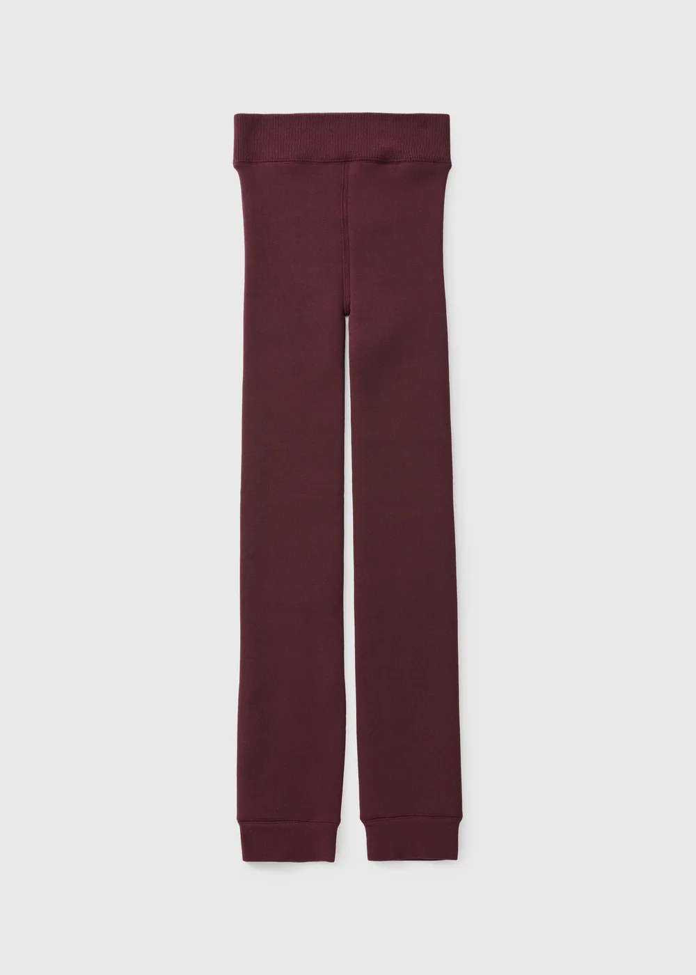 Girls Burgundy Push Lined Leggings (8-13yrs) - 8-9 yrs Image 1