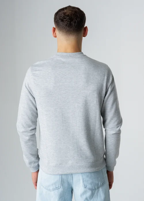 Influence Grey Cotton Blend Crew Neck Acid Wash Seam Sweatshirt - S Image 2