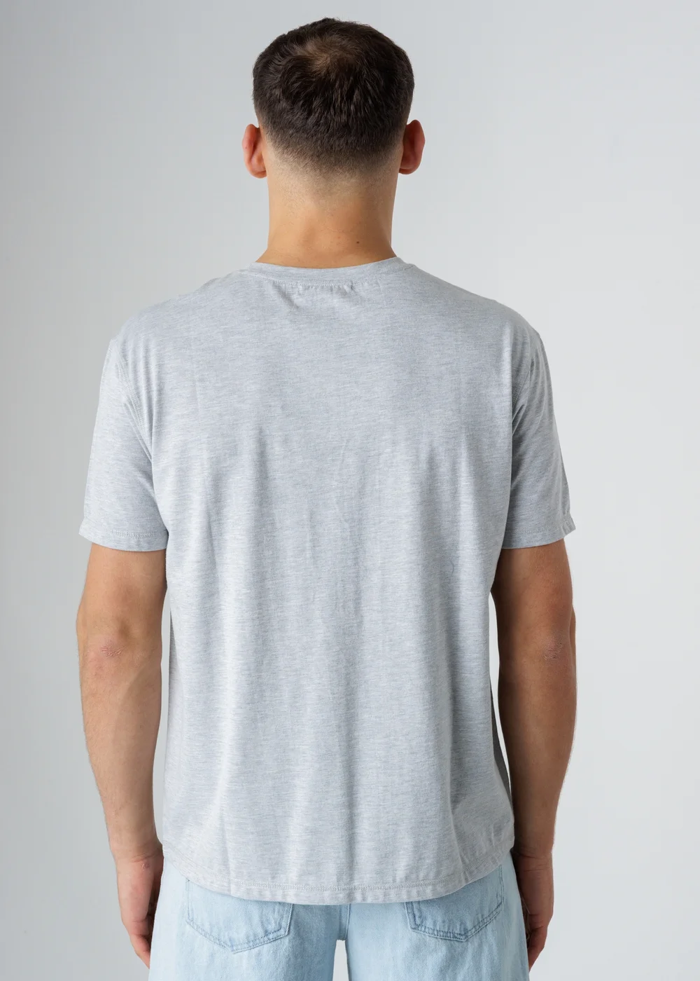 Influence Grey Cotton Crew Neck Short Sleeve T-Shirt - L Image 2