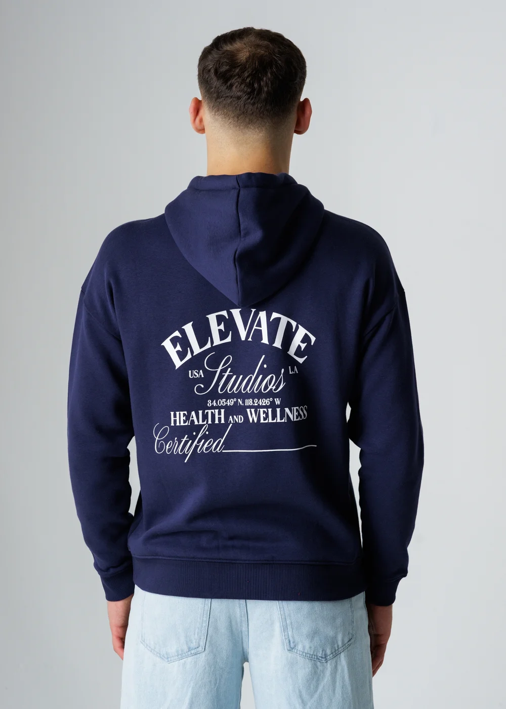 Influence Navy Cotton Blend Graphic Hoody - XL Image 2