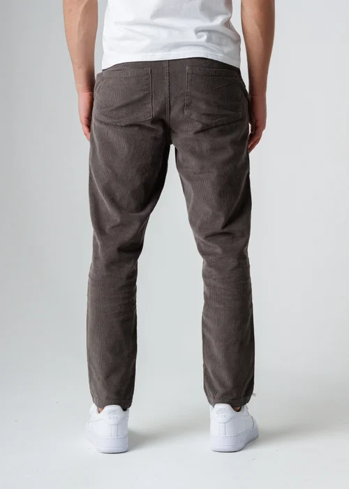 Influence Grey Cotton Cord Straight Leg Trousers - L Image 2