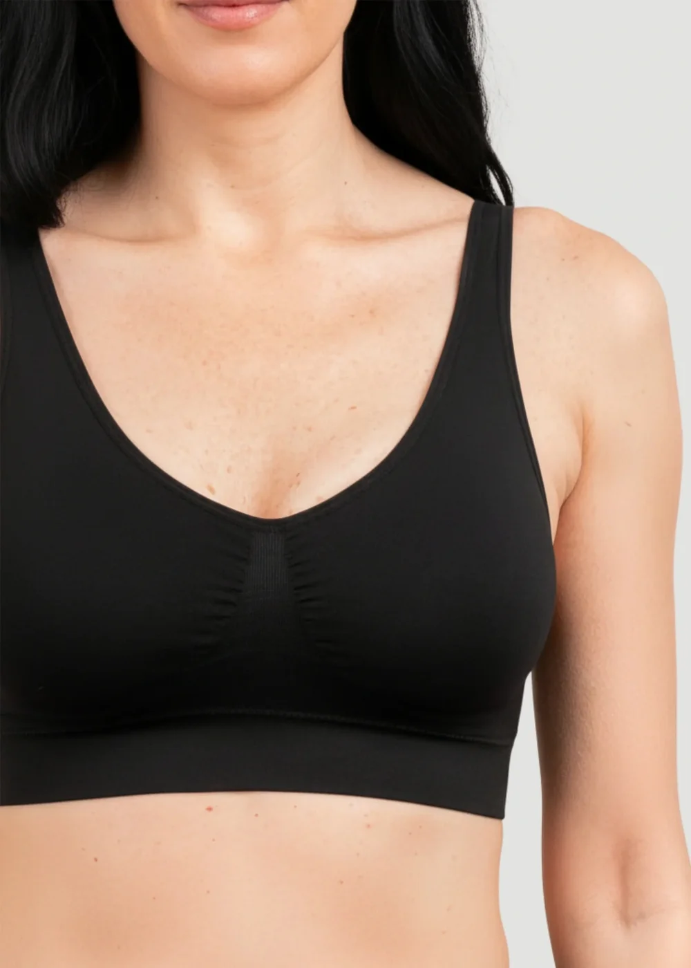 Conturve Black Daily Comfort Throw On Wirefree Bra - 5XL Image 2