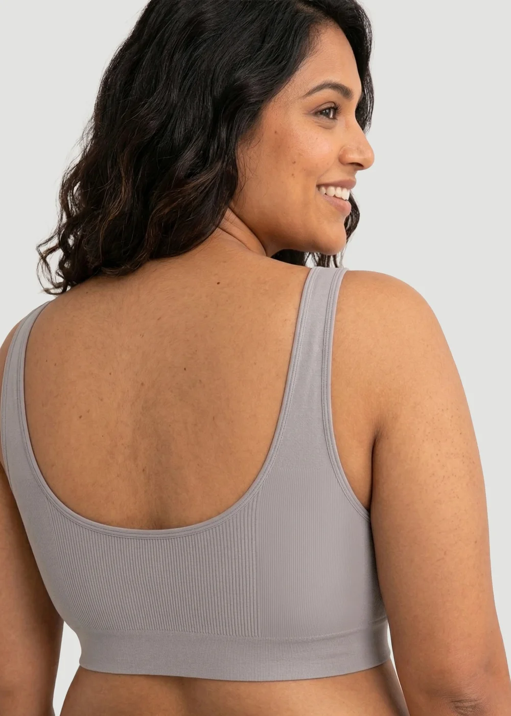 Conturve Daily Light Grey Comfort Throw-on Wirefree Bra - L Image 2
