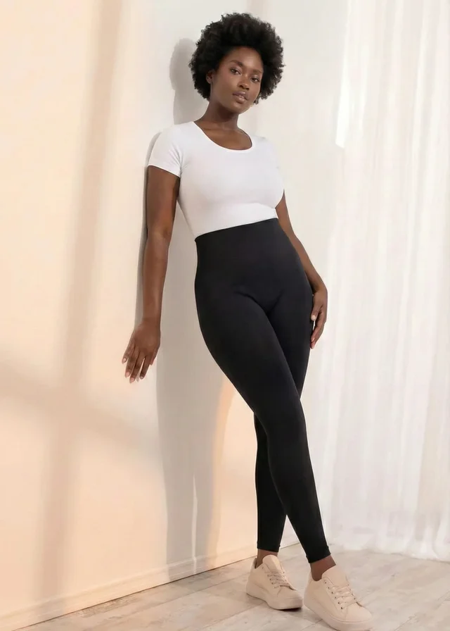 Conturve Black High Waisted Shaping Leggings