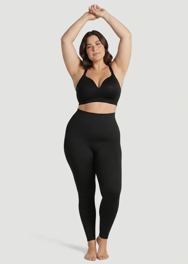 Conturve Black High Waisted Shaping Leggings