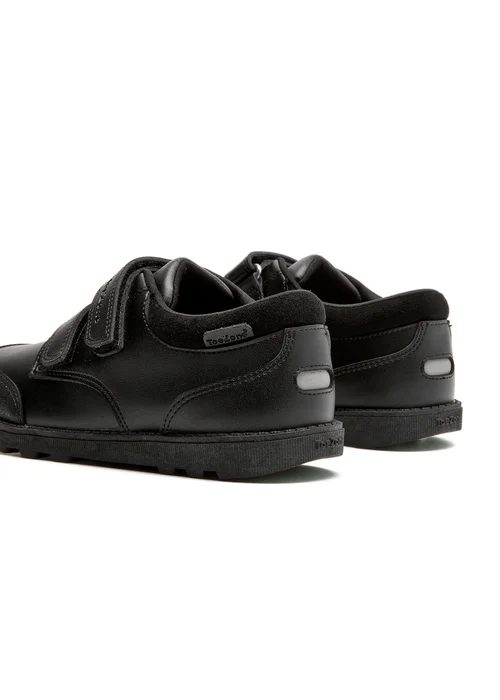 ToeZone Tracer Classic Double Rip Tape Black Leather School Shoes (Younger 8 - Older 1) - 11 Infants Image 6