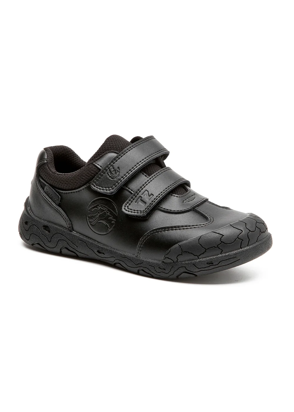 ToeZone Caleb Rubber Rip Tape Black Dinosaur School Shoes (Younger 8 - Older 2) - 11 Infants Image 3