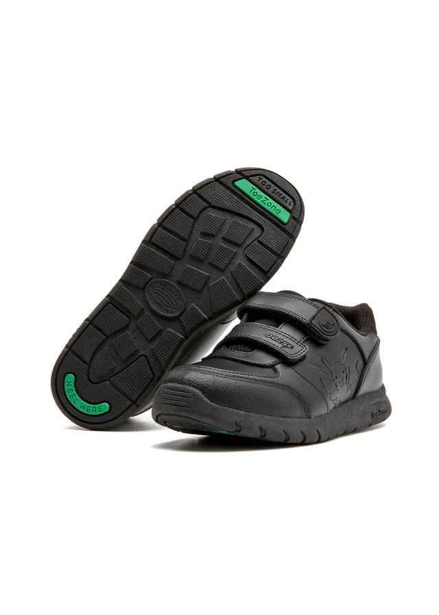 ToeZone Pokemon Character Black Rip Tape School Shoes (Younger 8 - Older 2)