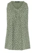 Yours Curve Olive Green Ditsy Floral Vest Top - 14 Image 5
