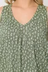 Yours Curve Olive Green Ditsy Floral Vest Top - 14 Image 4