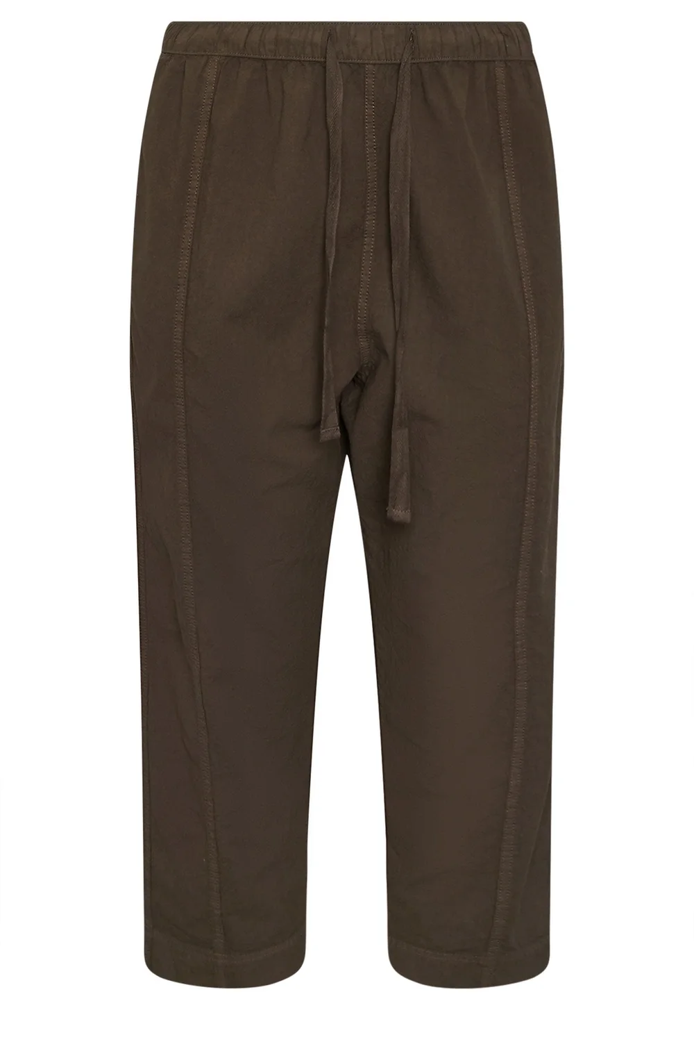 Yours Curve Chocolate Brown Cool Cotton Barrel Leg Trousers - 22-24 Image 5