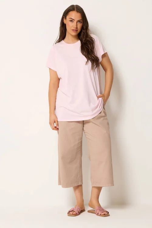 Yours 3 Pack Curve Mocha Brown & Pink Core T-Shirts - 16 Image 3