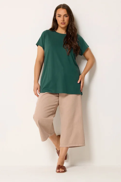 Yours 3 Pack Curve Mocha Brown & Pink Core T-Shirts - 16 Image 2