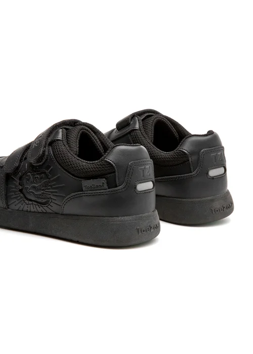ToeZone Noah Black Rip Tape Dinosaur Character School Shoes (Younger 8 - Older 2) - 1 Image 6