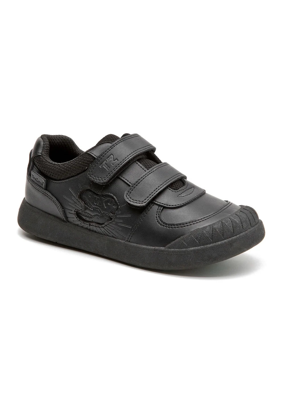 ToeZone Noah Black Rip Tape Dinosaur Character School Shoes (Younger 8 - Older 2) - 1 Image 3