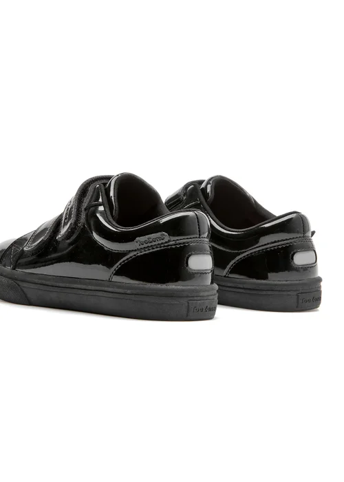 ToeZone Harper Patent Leather Black Double Rip Tape School Shoes (Younger 8 - Older 2) - 2 Image 5