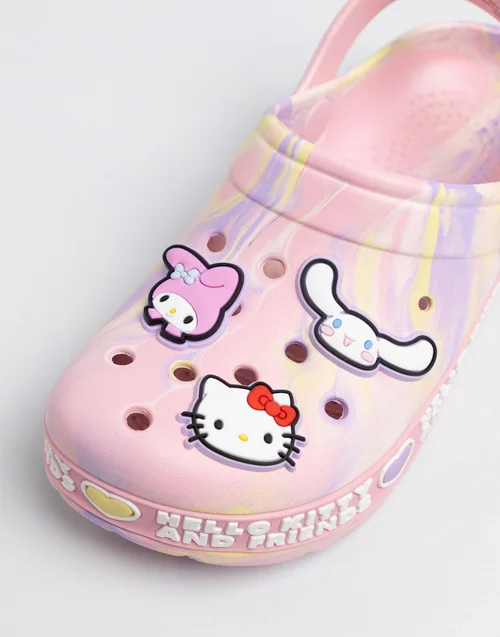 Vanilla Underground Hello Kitty Girls Pink Multi Character Clogs (11-4 UK Child) - 1 Infants Image 4
