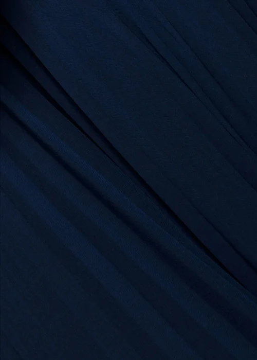 Goddiva Navy Scalloped Lace Bodice Pleated Chiffon A Line Maxi Dress - 6 Image 4
