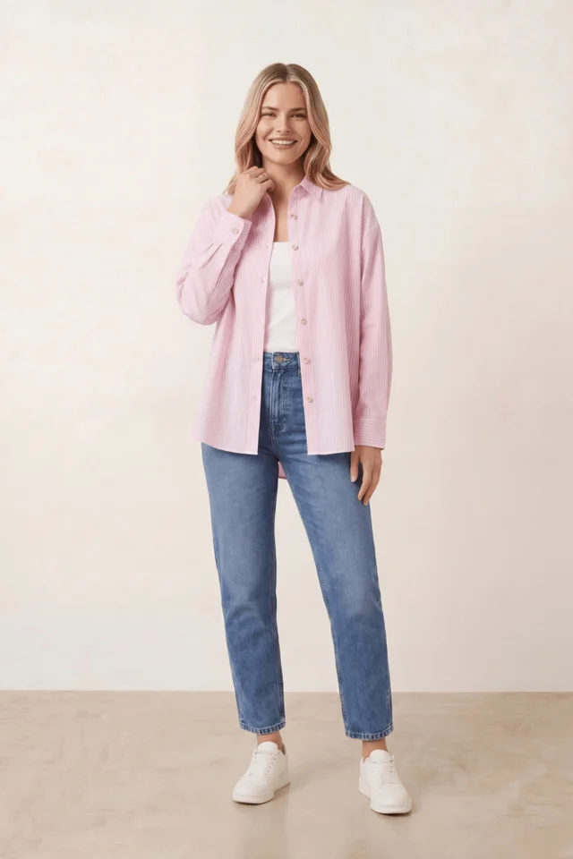 Style Cheat Pink Pinstripe Shirt