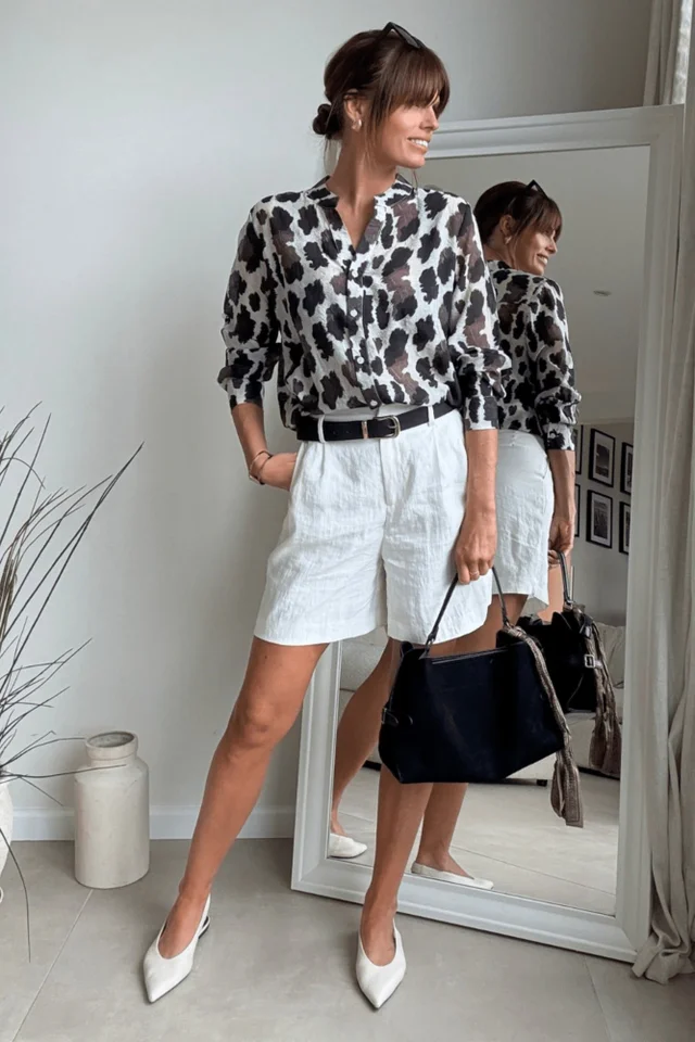 Style Cheat Brown Animal Longline Shirt