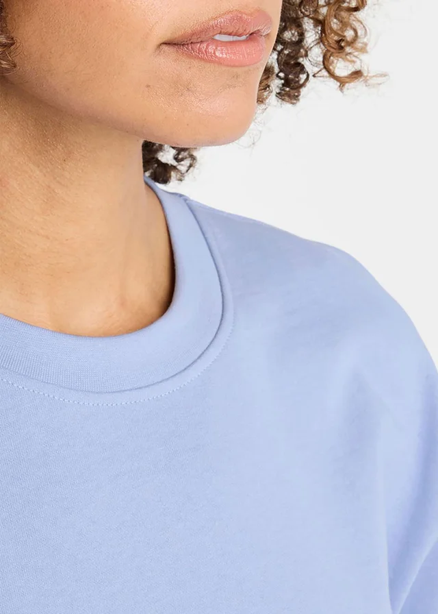 Cotton Traders Blue Sky Cotton Short Sleeve Sweatshirt