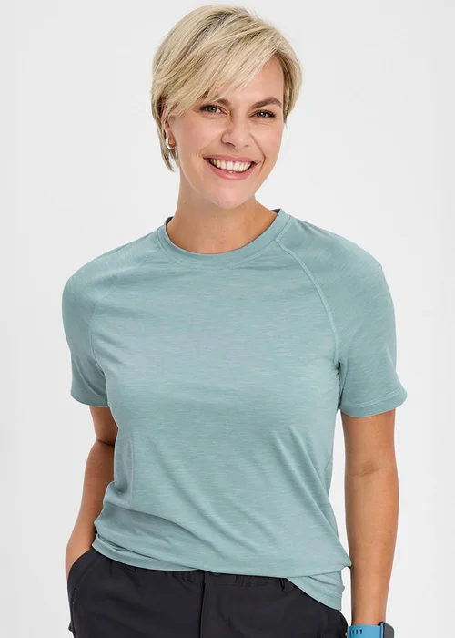 Cotton Traders Iced Aqua Breathable Crew Neck T-Shirt - 3XL Image 1