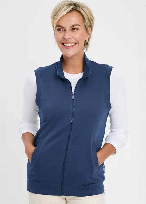 Cotton Traders Admiral Sleeveless Zip Through Top - L Image 2