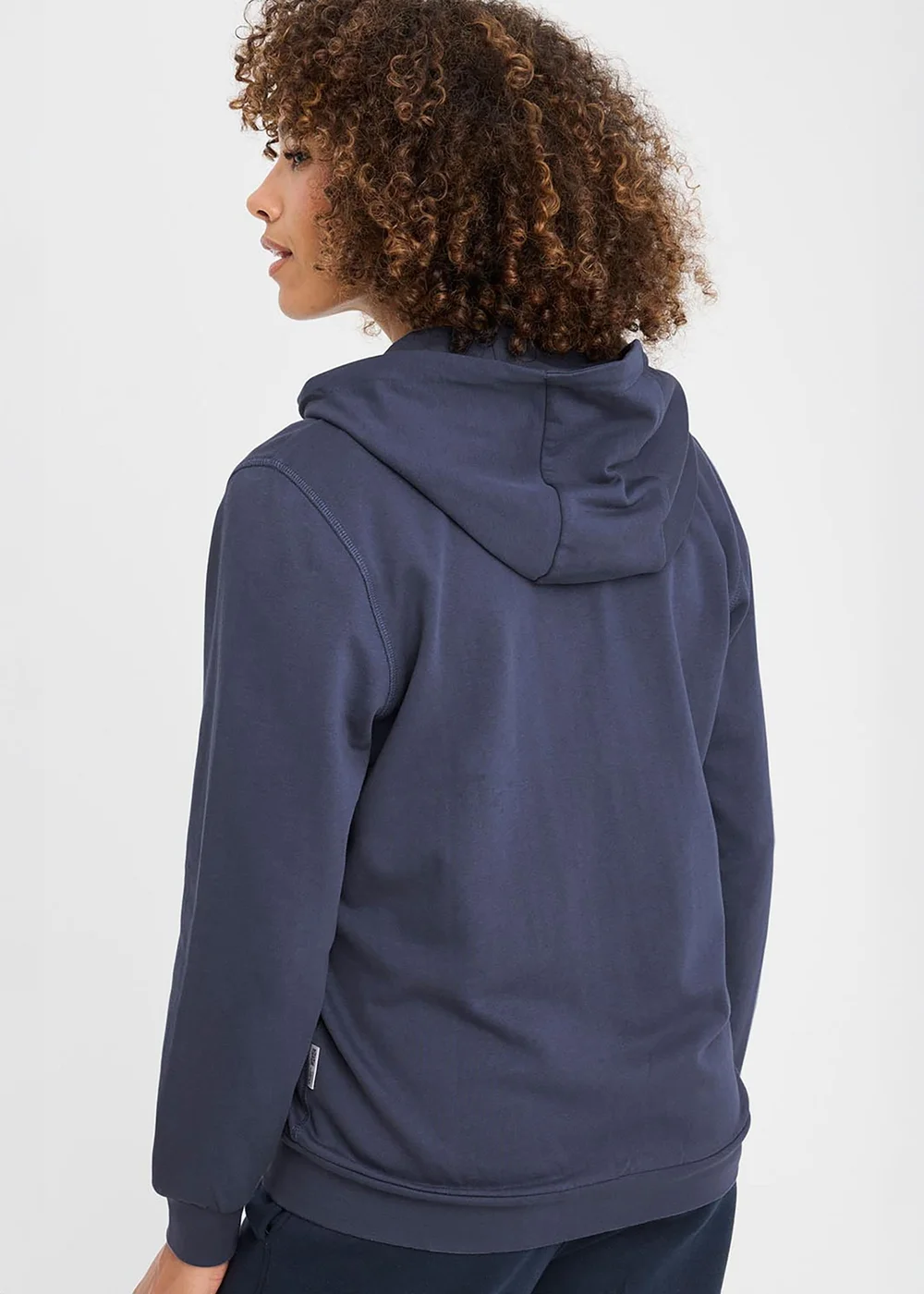 Cotton Traders Steel Blue Cotton Hooded Zip Through Sweat Top - S Image 4