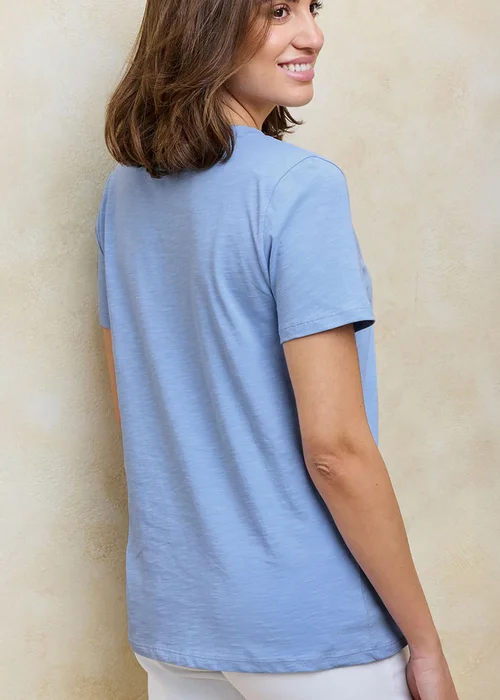 Cotton Traders Washed Iris Essential Short Sleeve V-Neck T-Shirt - 26 Image 4