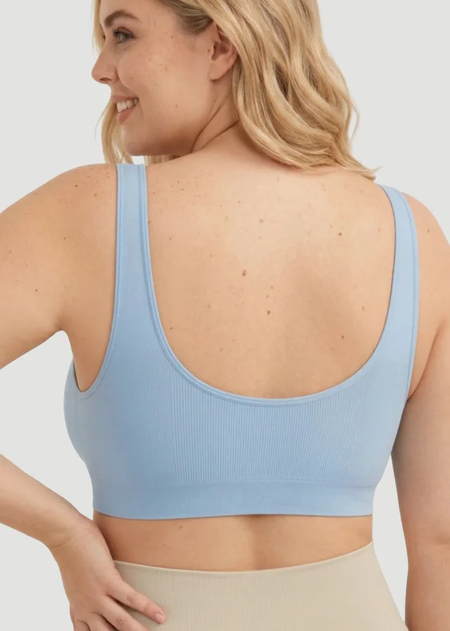 Conturve Pale Blue Daily Comfort Throw-on Wirefree Bra