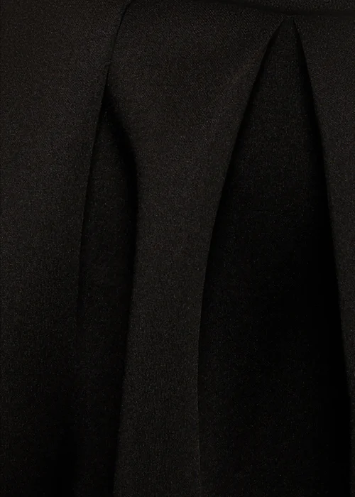 Goddiva Black Scuba Foam Skater Midi Dress - 16 Image 4