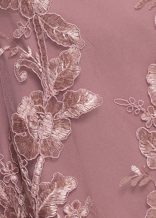 Goddiva Pink Halter Neck Lace High & Low Midi Dress - 16 Image 4