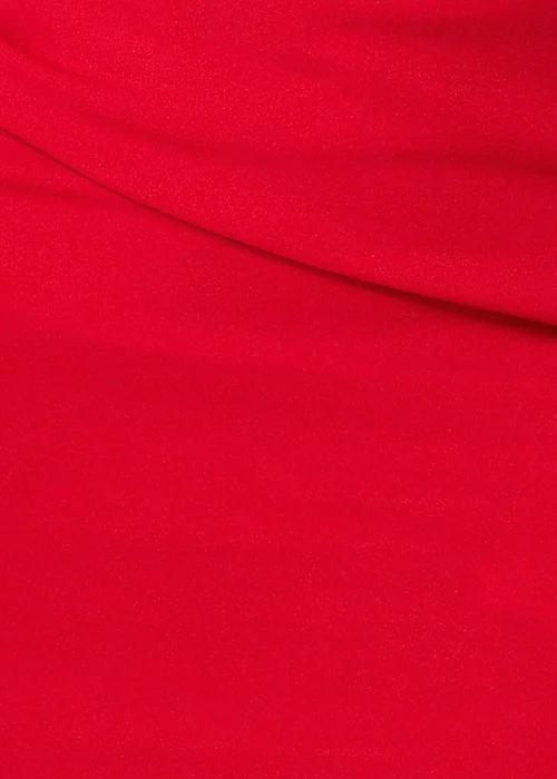Goddiva Red Bardot Pleated Midi Dress - 18 Image 4